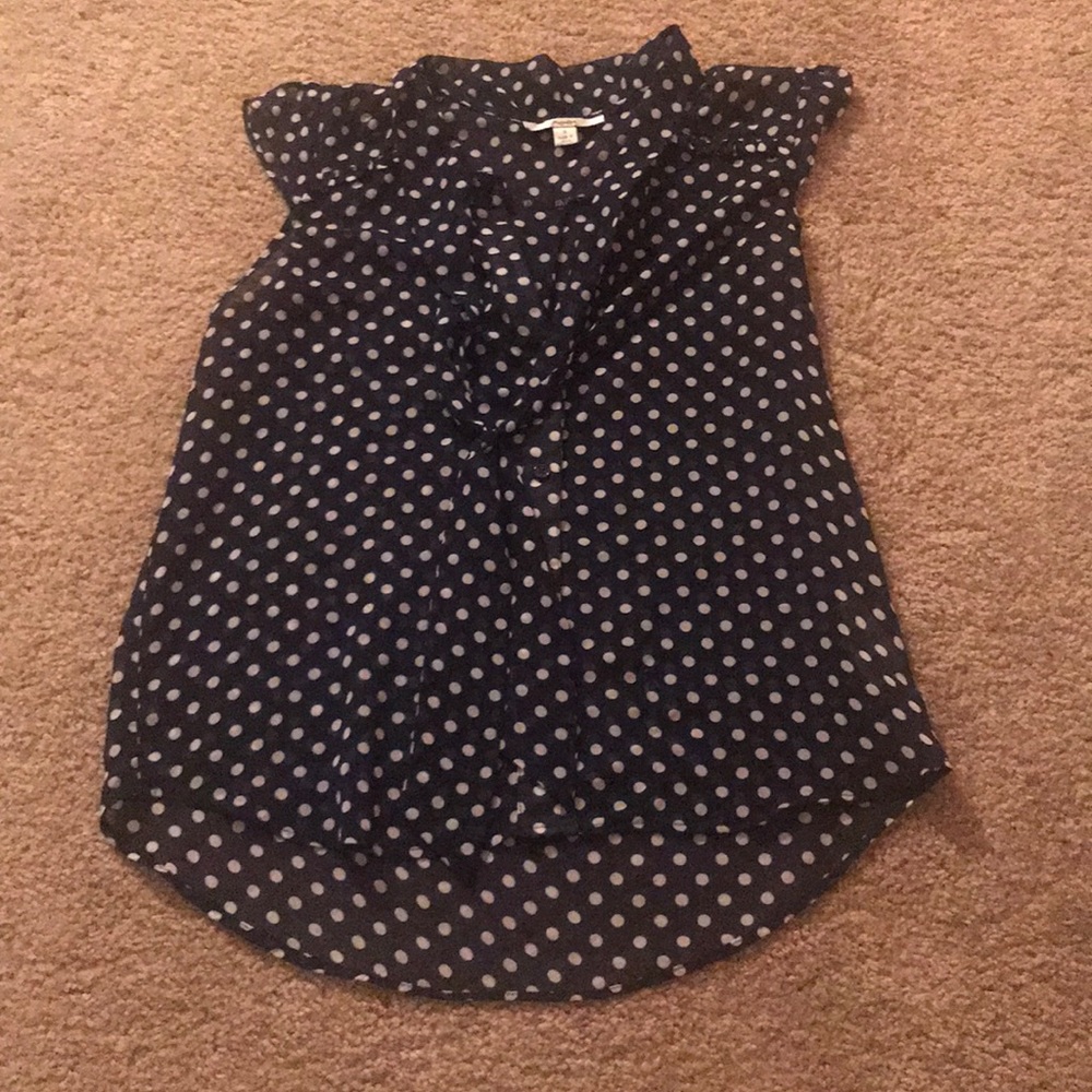 Polka dot blue blouse